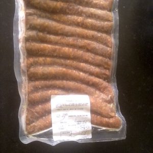 N-Merguez bio emballées sous vide par 6 livraison 22 juillet 12€/kg